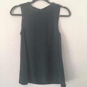 Madewell Silk tank top Women’s XS Dark Green